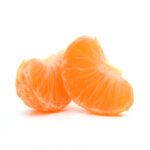Tangerine Slices on white background